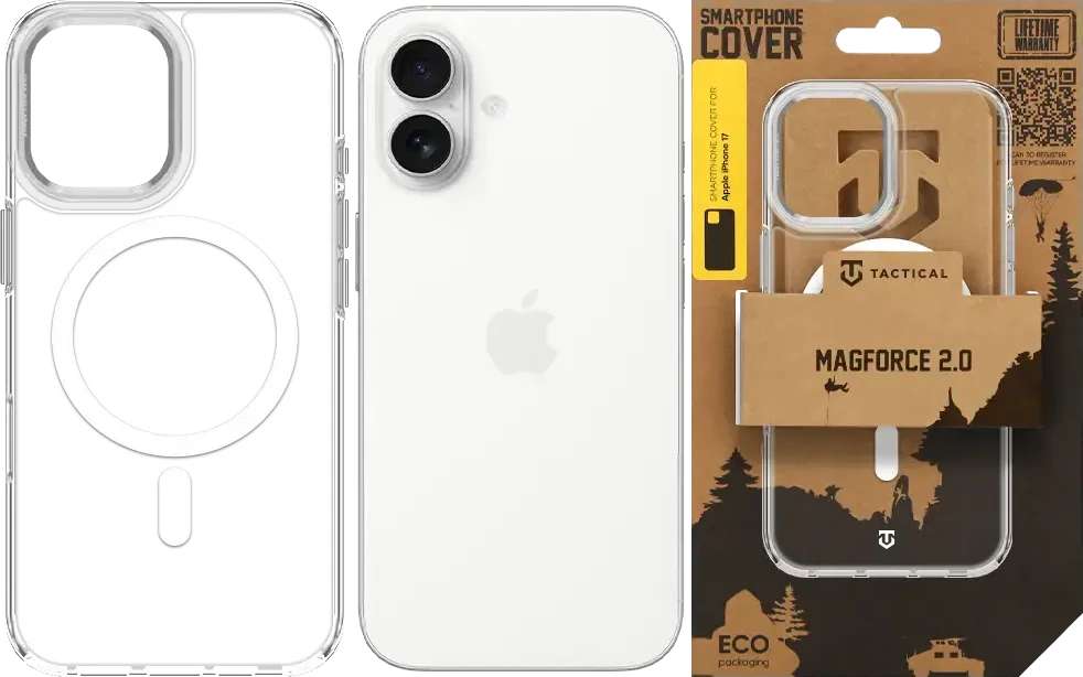 Dėklas Tactical MagForce 2.0 Cover for Apple iPhone 17 Sidabrinis
