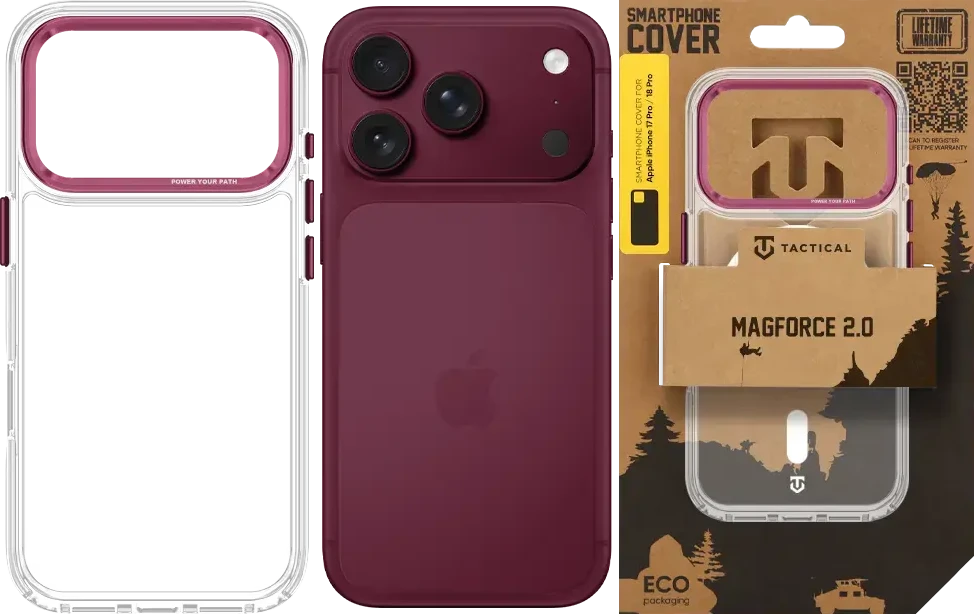 Dėklas Tactical MagForce 2.0 dangtelis Apple iPhone 17 Pro/18 Pro bordinė spalva