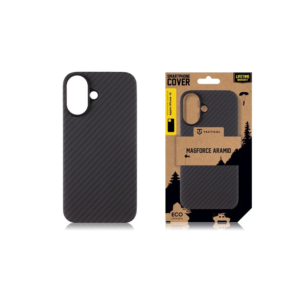 Dėklas Tactical MagForce Aramid skirtas Apple iPhone 16 juodos spalvos