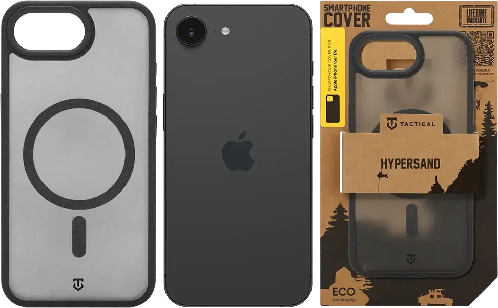 Dėklas Tactical MagForce Hypersand Cover for Apple iPhone 16e/17e Asphalt
