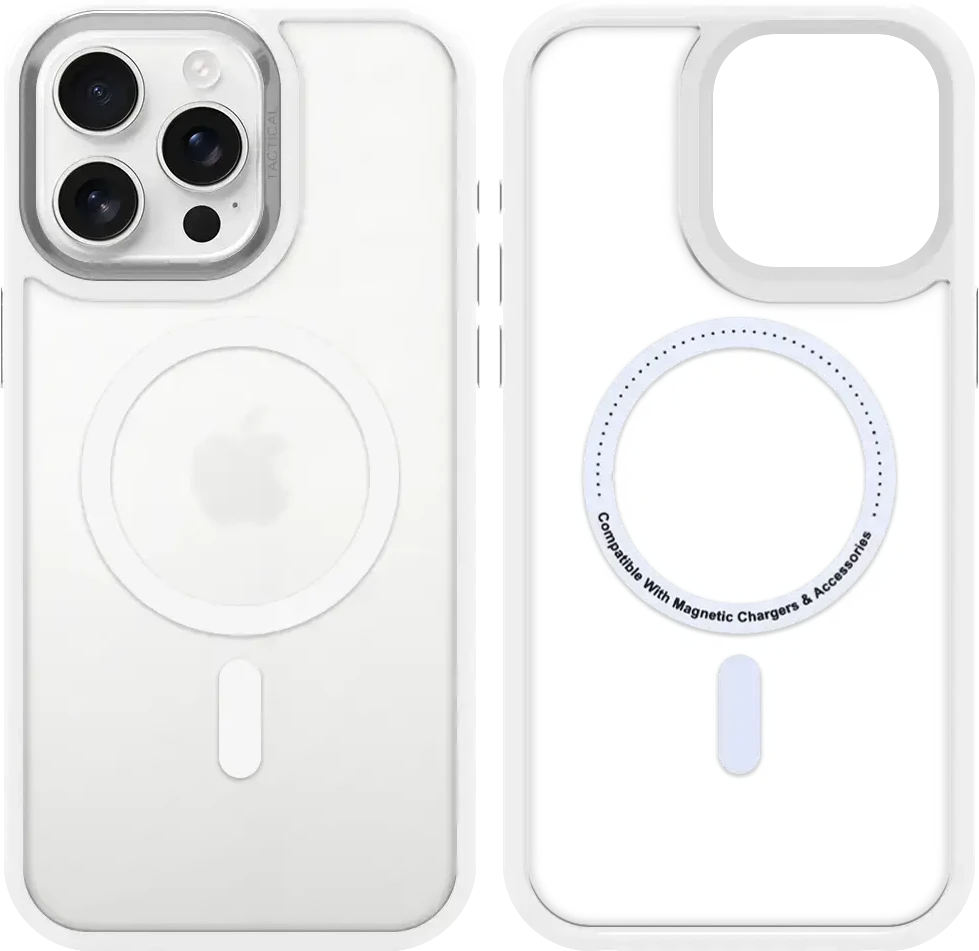 Dėklas Tactical MagForce Hyperstealth 3.0 Cover for Apple iPhone 16 Pro Max Snow Baltas