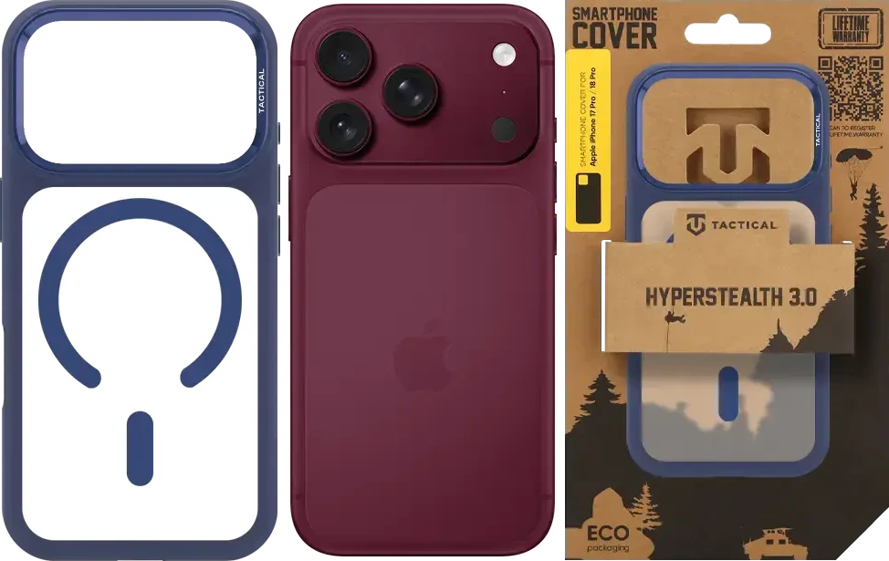 Dėklas Tactical MagForce Hyperstealth 3.0 Cover for Apple iPhone 17 Pro/18 Pro Deep Mėlyna
