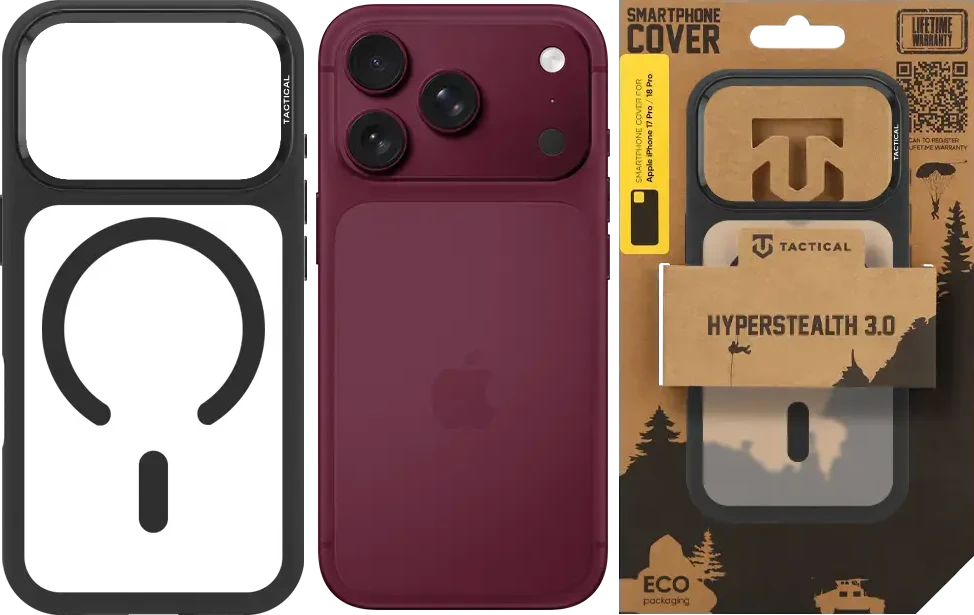 Dėklas Tactical MagForce Hyperstealth 3.0 Cover for Apple iPhone 17 Pro/18 Pro Asphalt