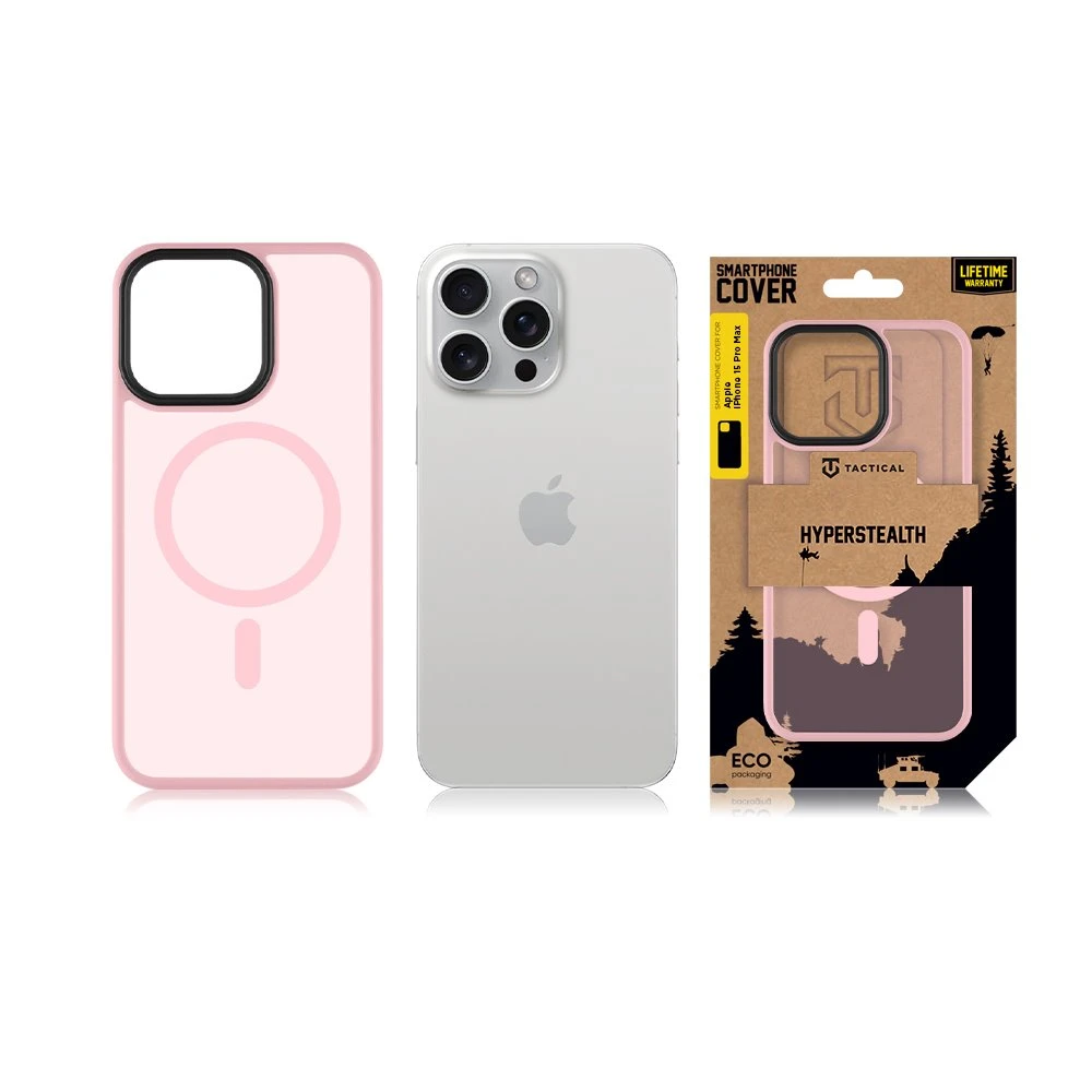 Tactical MagForce Hyperstealth dėklas telefonui Apple 15 Pro Max Rožinė Panther