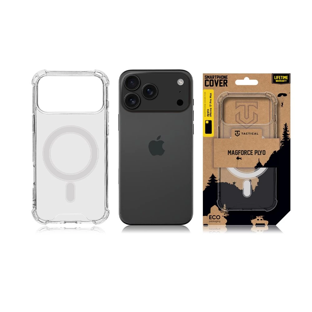 Tactical MagForce Plyo dėklas skirtas Apple iPhone 17 Pro Max skaidrus