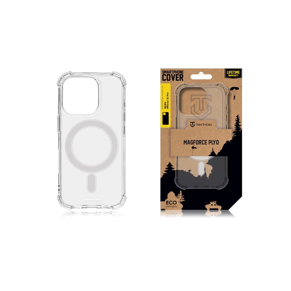 Tactical MagForce Plyo dėklas skirtas Apple iPhone 16 Pro skaidrus