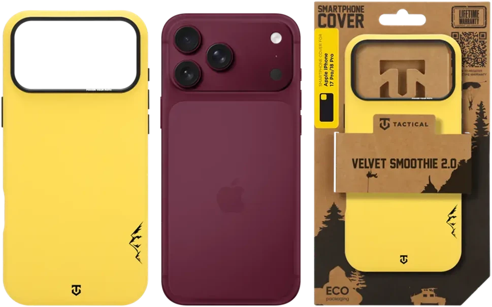 Dėklas Tactical MagForce Velvet Smoothie 2.0 Cover for Apple iPhone 18 Pro/17 Pro Banana