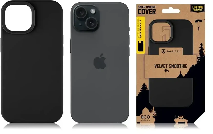 Tactical MagForce Velvet Smoothie dėklas skirtas Apple iPhone 15 Asphalt