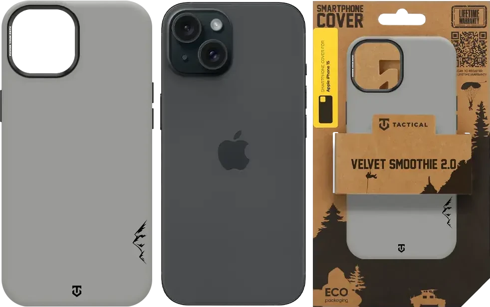 Dėklas Tactical MagForce Velvet Smoothie 2.0 Cover for Apple iPhone 15 Foggy