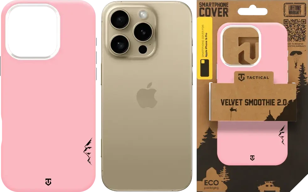Dėklas Tactical MagForce Velvet Smoothie 2.0 Cover for Apple iPhone 16 Pro Rožinė Panther