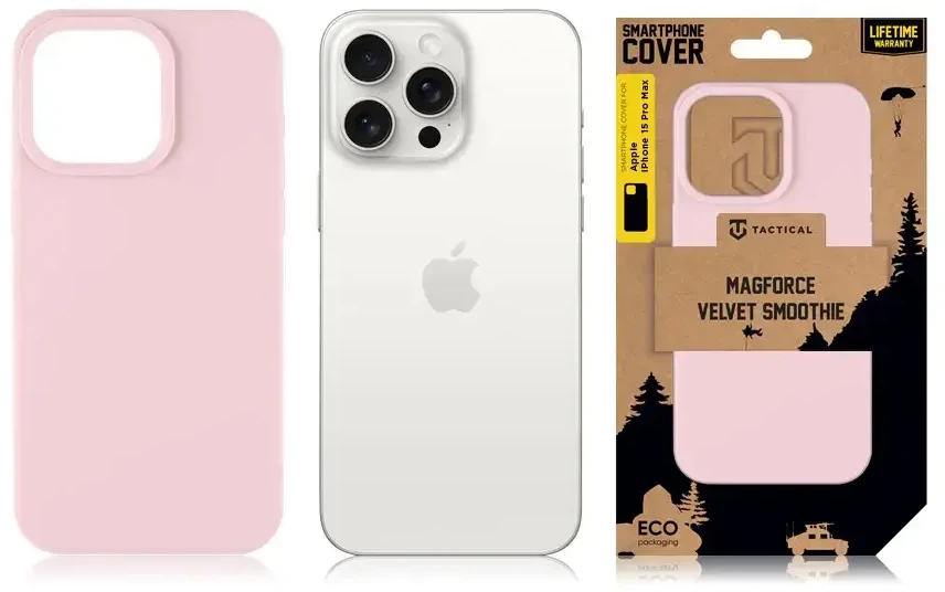 Tactical MagForce Velvet Smoothie dėklas skirtas Apple iPhone 15 Pro Max rožinė pantera