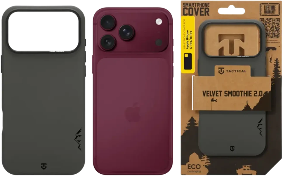 Dėklas Tactical MagForce Velvet Smoothie 2.0 Cover for Apple iPhone 18 Pro/17 Pro Bazooka