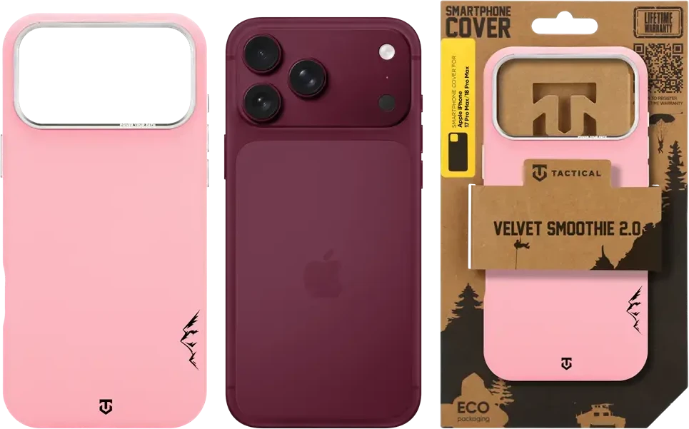 Dėklas Tactical MagForce Velvet Smoothie 2.0 Cover for Apple iPhone 18 Pro Max/17 Pro Max Rožinė Panther