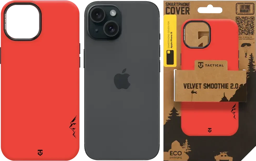 Dėklas Tactical MagForce Velvet Smoothie 2.0 Cover for Apple iPhone 15 Chilli