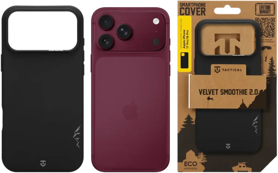 Dėklas Tactical MagForce Velvet Smoothie Cover 2.0 for Apple iPhone 18 Pro/17 Pro Asphalt