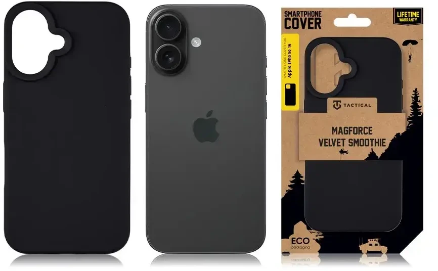 Tactical MagForce Velvet Smoothie dėklas skirtas Apple iPhone 16 Asphalt