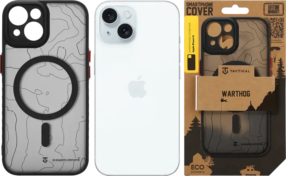 Dėklas Tactical MagForce Warthog Cover for Apple iPhone 15 Asphalt