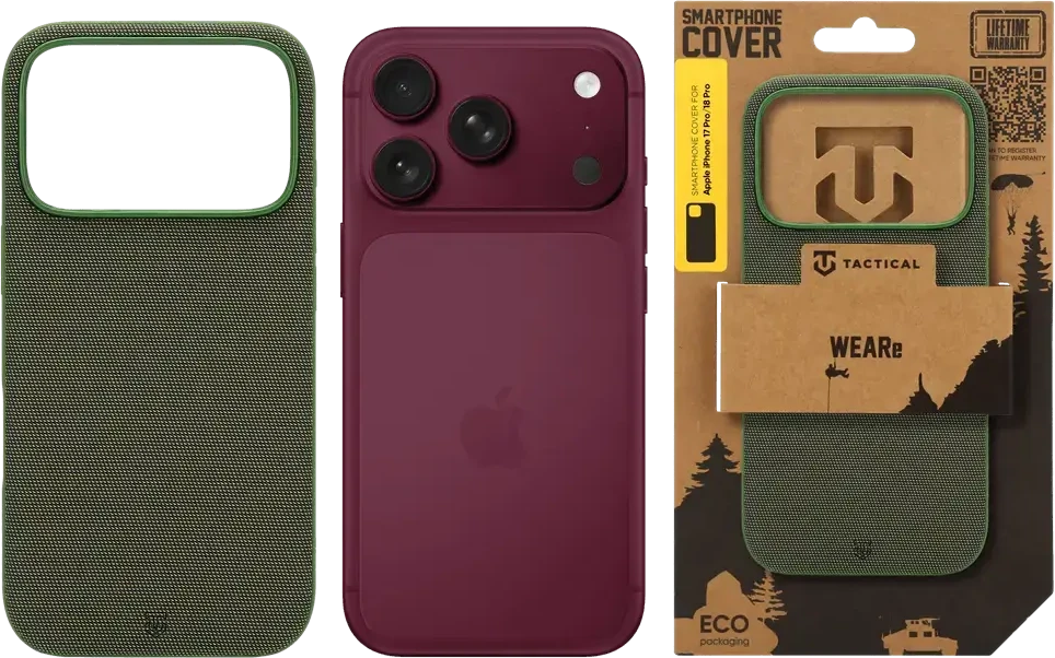 Dėklas Tactical MagForce WEARe Cover for Apple iPhone 17 Pro/18 Pro Forest Žalias