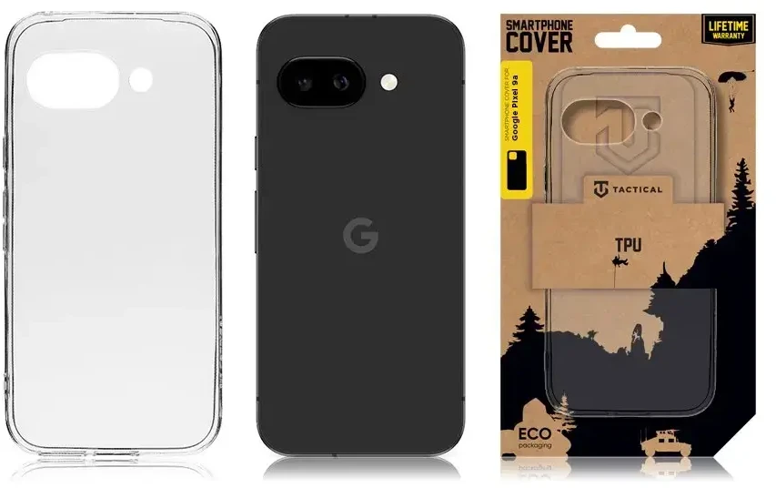 Tactical TPU dėklas skirtas Google Pixel 9a skaidrus