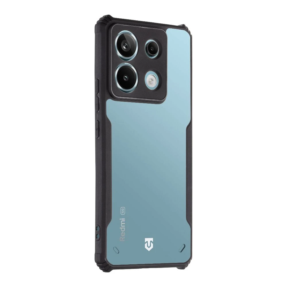 Dėklas „Xiaomi Redmi Note 13 Pro 5G Clear/Juodas“ skirtas „Tactical Quantum Stealth“ dangtelis