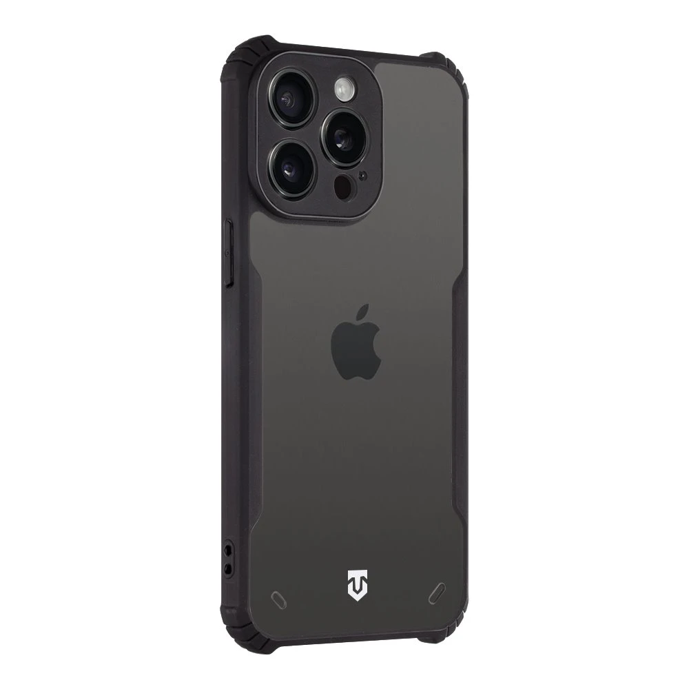 Dėklas Tactical Quantum Stealth dangtelis, skirtas Apple iPhone 15 Pro Max skaidrus/juodas