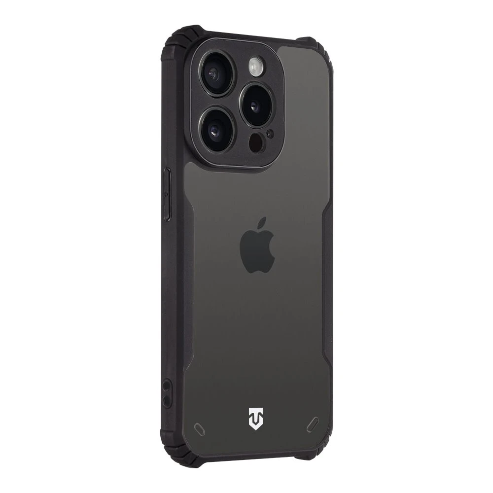 Dėklas Tactical Quantum Stealth dangtelis, skirtas Apple iPhone 15 Pro skaidrus/juodas