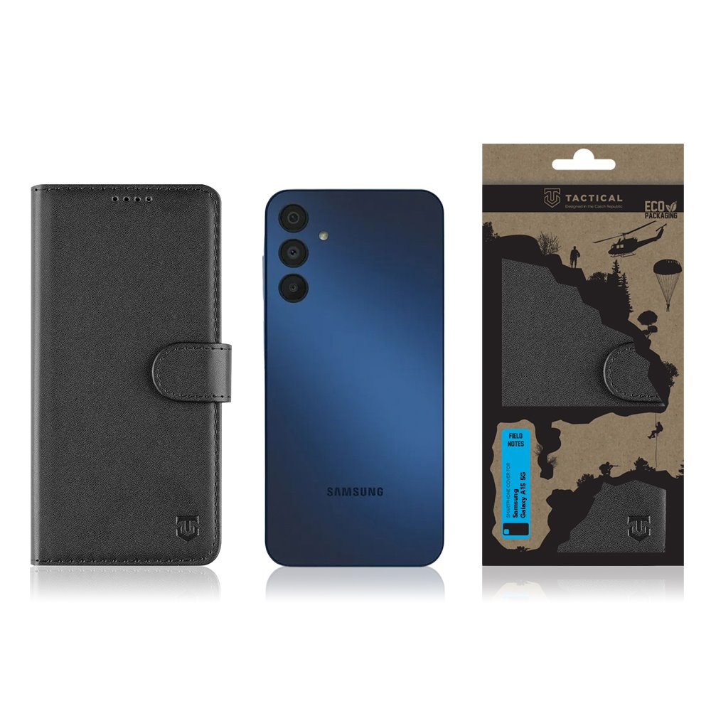 Tactical Field Notes skirtas Samsung Galaxy A15 5G dėklas telefonui juodos spalvos