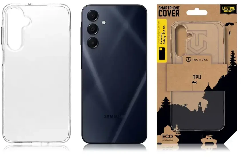 Tactical TPU dėklas skirtas Samsung Galaxy A16 5G skaidrus