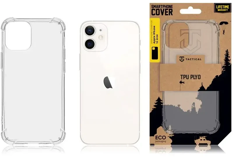 Dėklas Tactical TPU Plyo Cover Apple iPhone 12 mini Skaidrus
