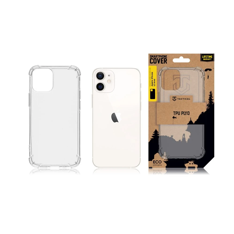 Dėklas Tactical TPU Plyo Cover Apple iPhone 12 mini Skaidrus