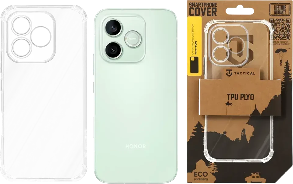 Dėklas Tactical TPU Plyo Cover for Honor 600e Transparent