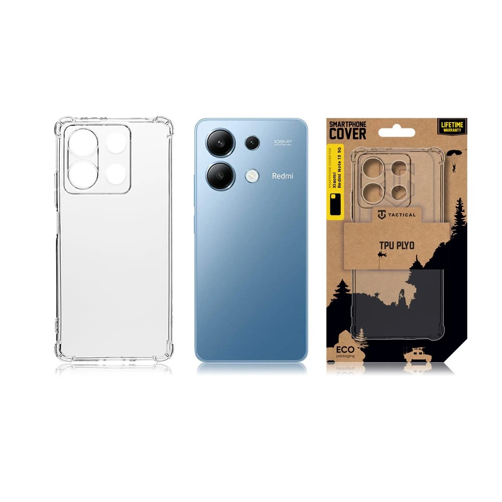 Dėklas Tactical TPU Plyo Cover Xiaomi Redmi Note 13 5G Transparent