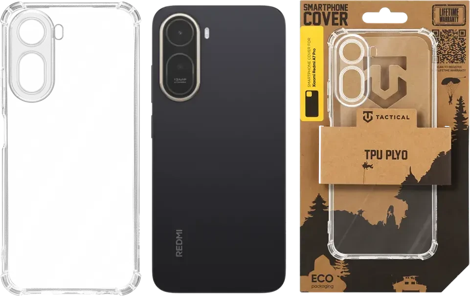 Dėklas Tactical TPU Plyo Cover for Xiaomi Redmi A7 Pro Transparent