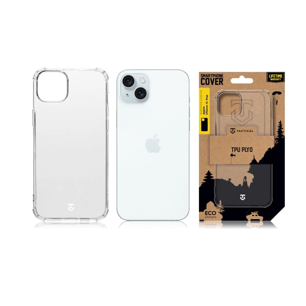 Dėklas Tactical TPU Plyo dangtelis, skirtas Apple iPhone 15 Plus skaidrus