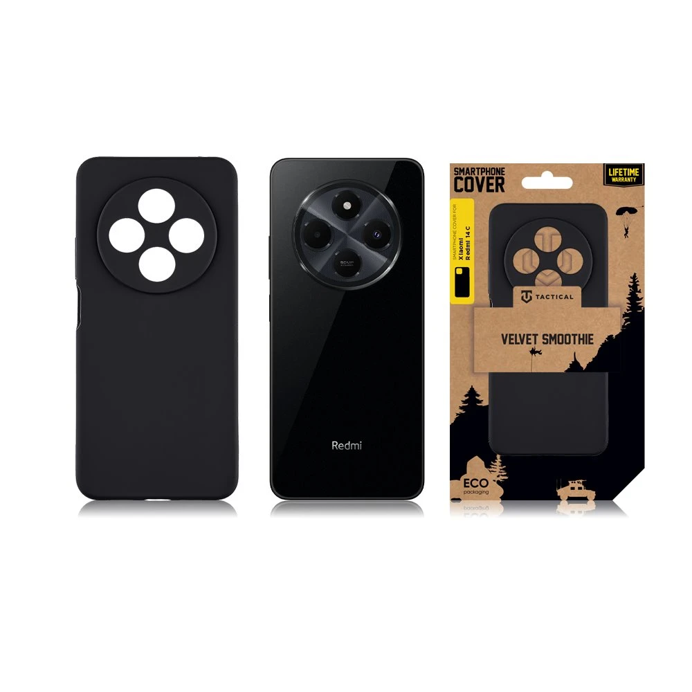 Tactical Velvet Smoothie dėklas skirtas Xiaomi Redmi 14C 4G/Poco C75 Asphalt