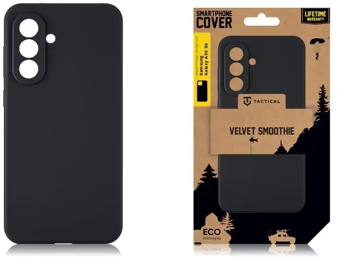Tactical Velvet Smoothie dėklas skirtas Samsung Galaxy A36 5G Asphalt