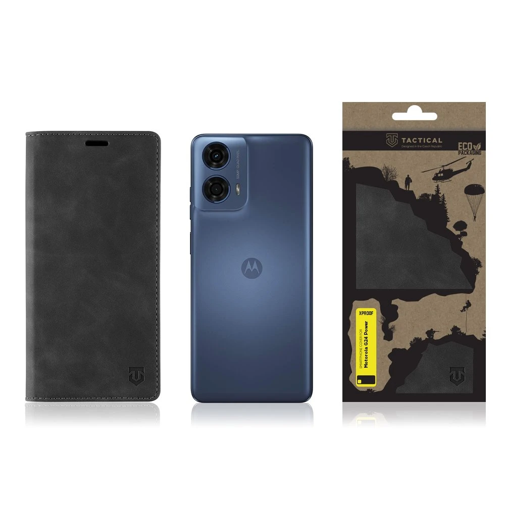 Tactical Xproof skirtas Motorola G24 Power dėklas telefonui juodos spalvos