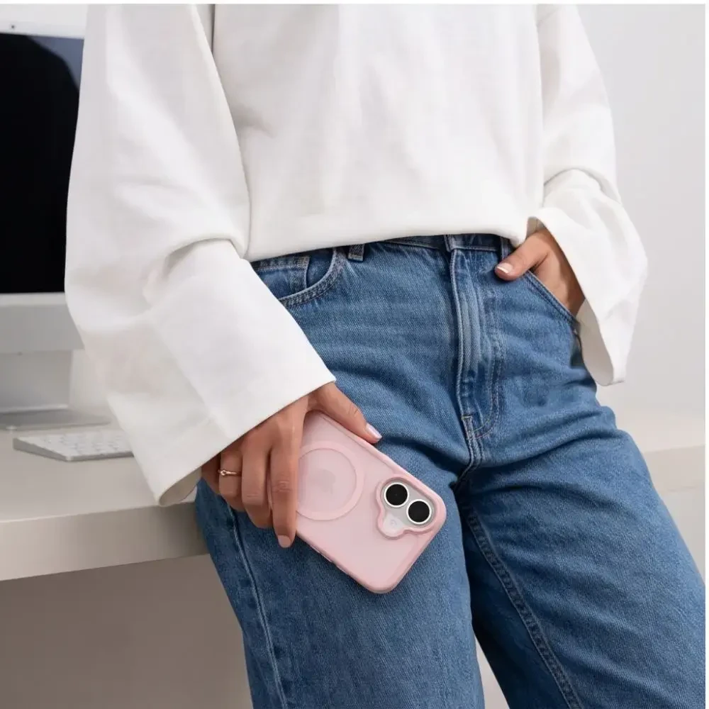 Dėklas TECH-PROTECT BASICMAG MAGSAFE IPHONE 17 MATTE Rožinis