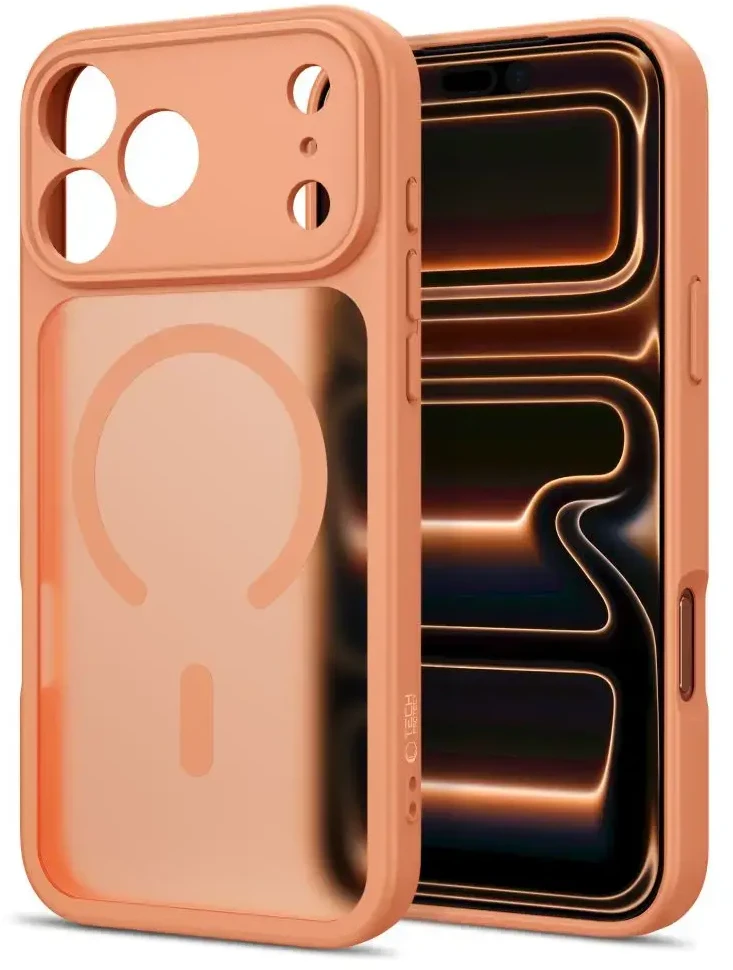 Dėklas TECH-PROTECT BASICMAG MAGSAFE IPHONE 17 PRO MAX / 18 PRO MAX MATTE COSMIC Oranžinis