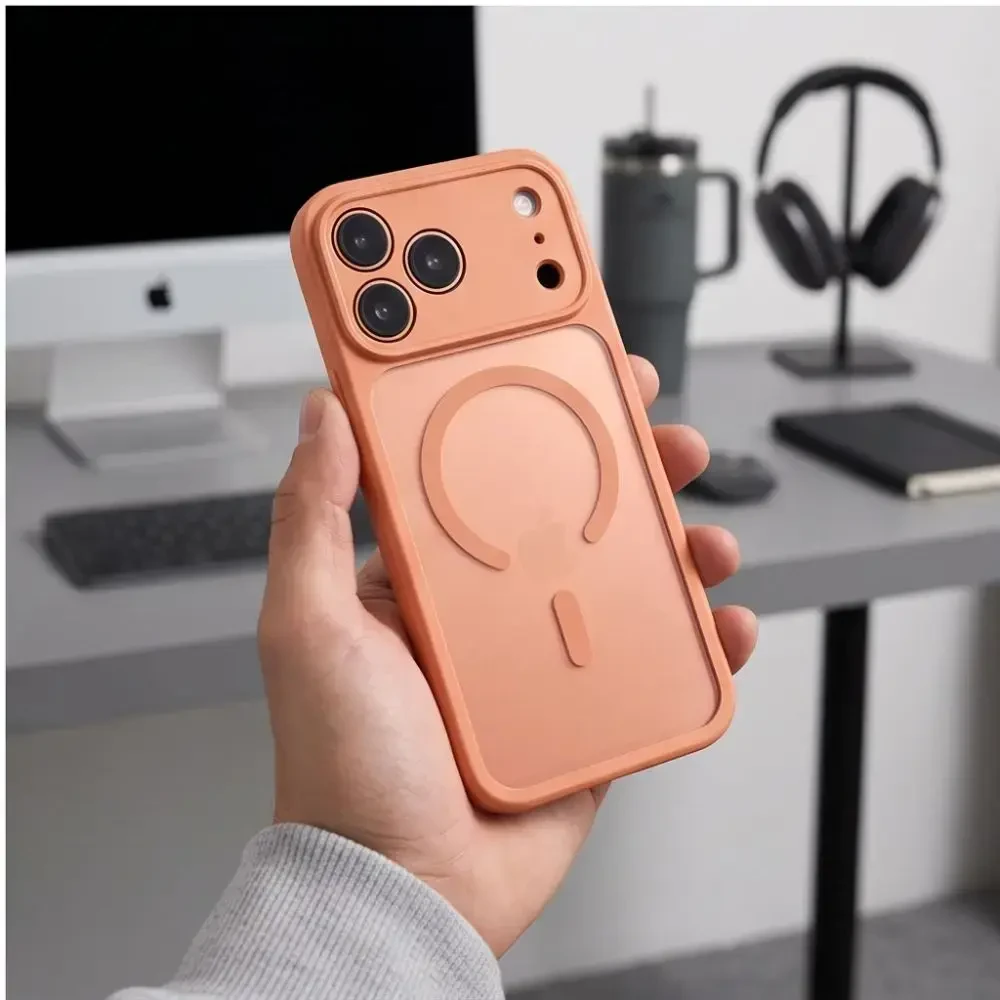 Dėklas TECH-PROTECT BASICMAG MAGSAFE IPHONE 17 PRO MAX / 18 PRO MAX MATTE COSMIC Oranžinis
