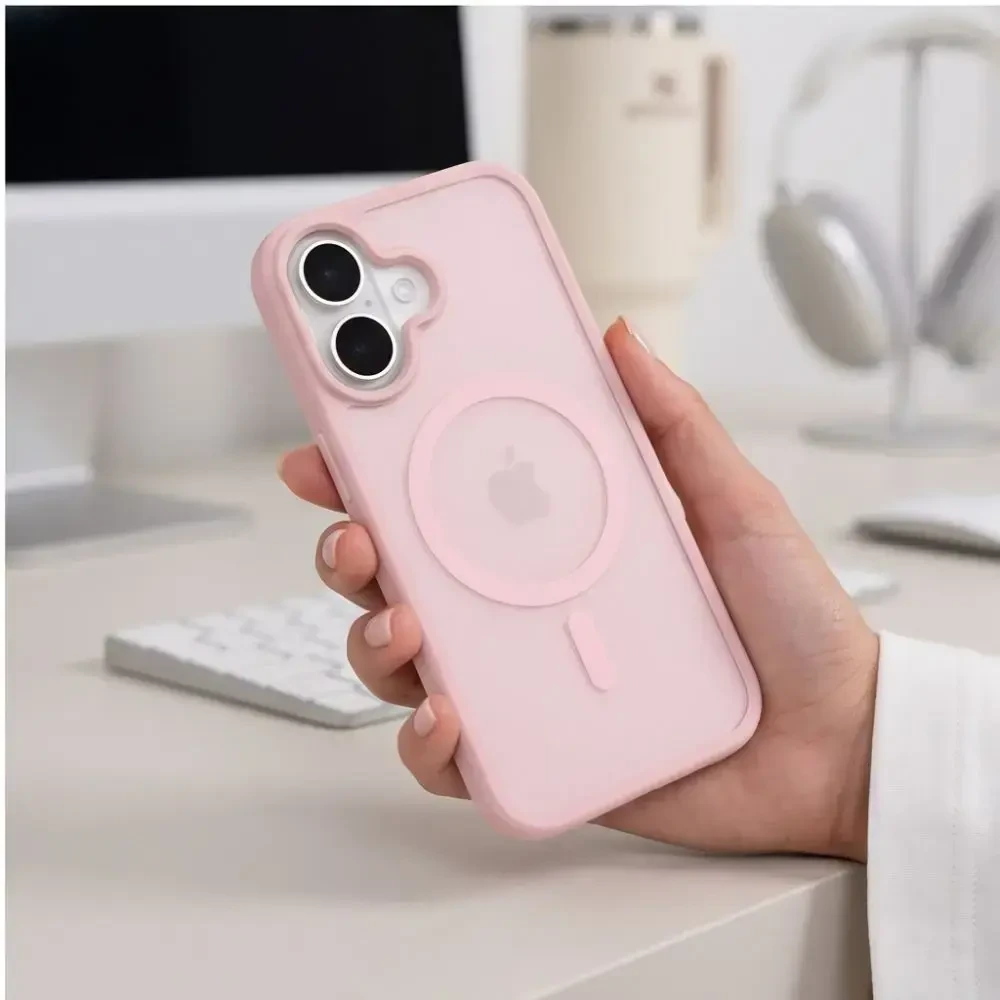 Dėklas TECH-PROTECT BASICMAG MAGSAFE IPHONE 17 MATTE Rožinis