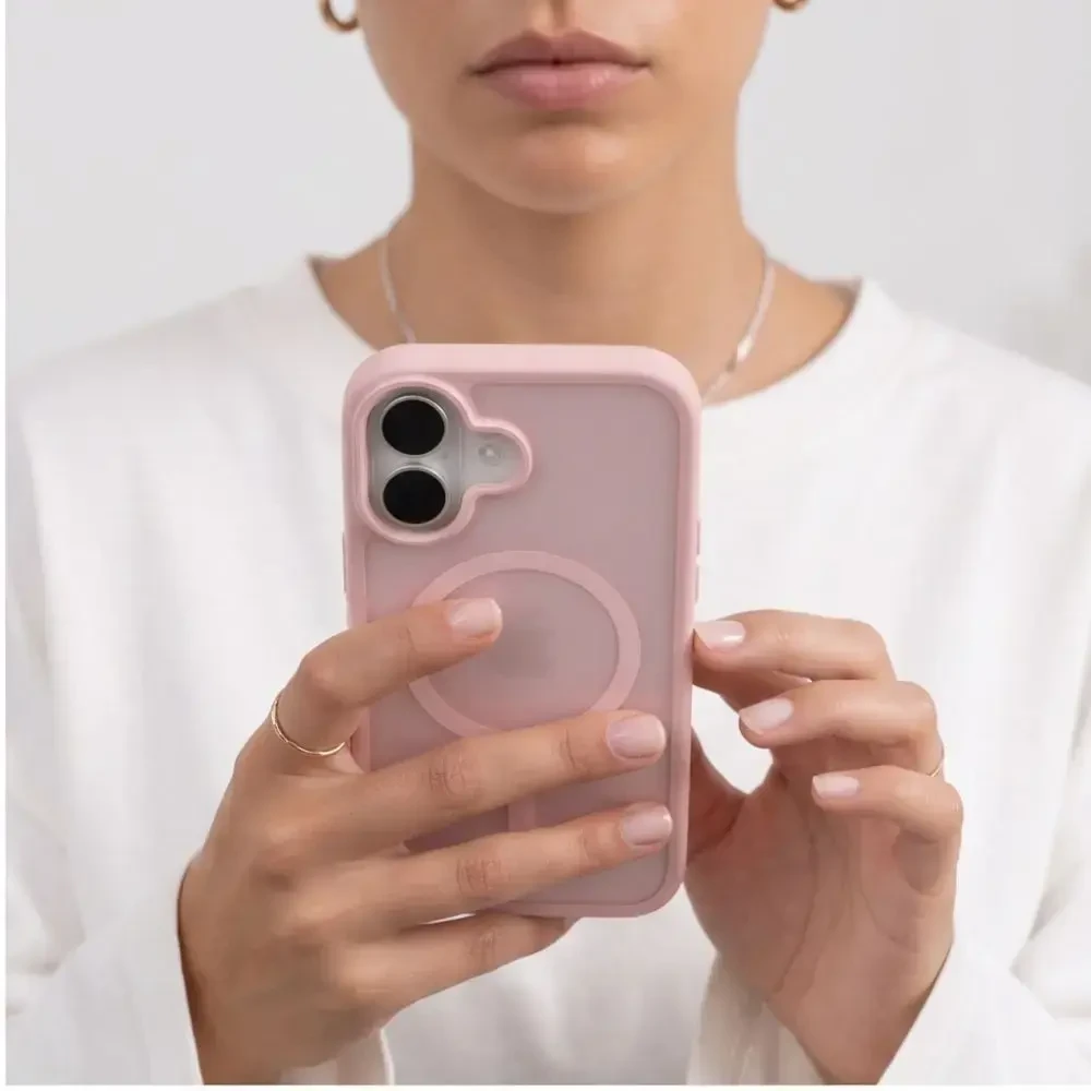 Dėklas TECH-PROTECT BASICMAG MAGSAFE IPHONE 17 MATTE Rožinis