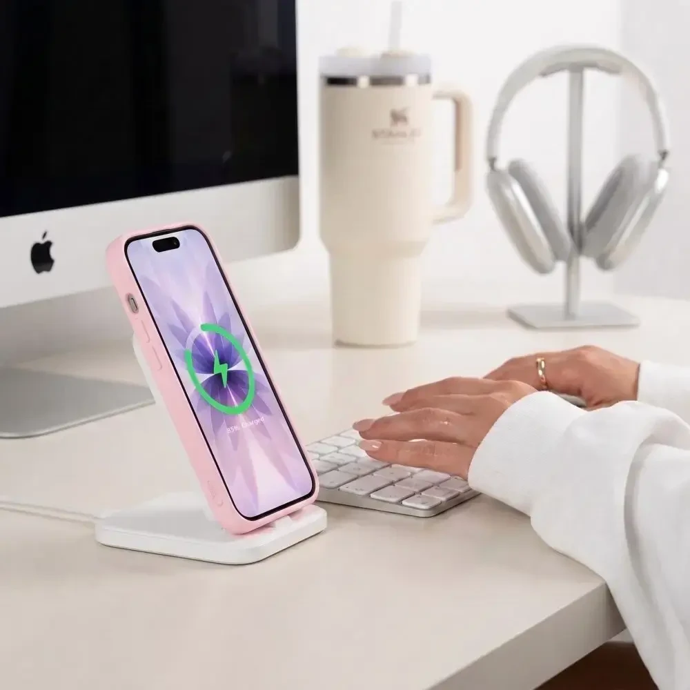 Dėklas TECH-PROTECT BASICMAG MAGSAFE IPHONE 17 MATTE Rožinis