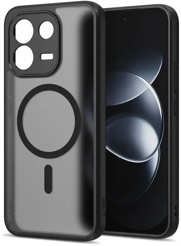 Dėklas TECH-PROTECT BASICMAG MAGSAFE XIAOMI REDMI NOTE 17 PRO MAX 5G MATINIS Juodas