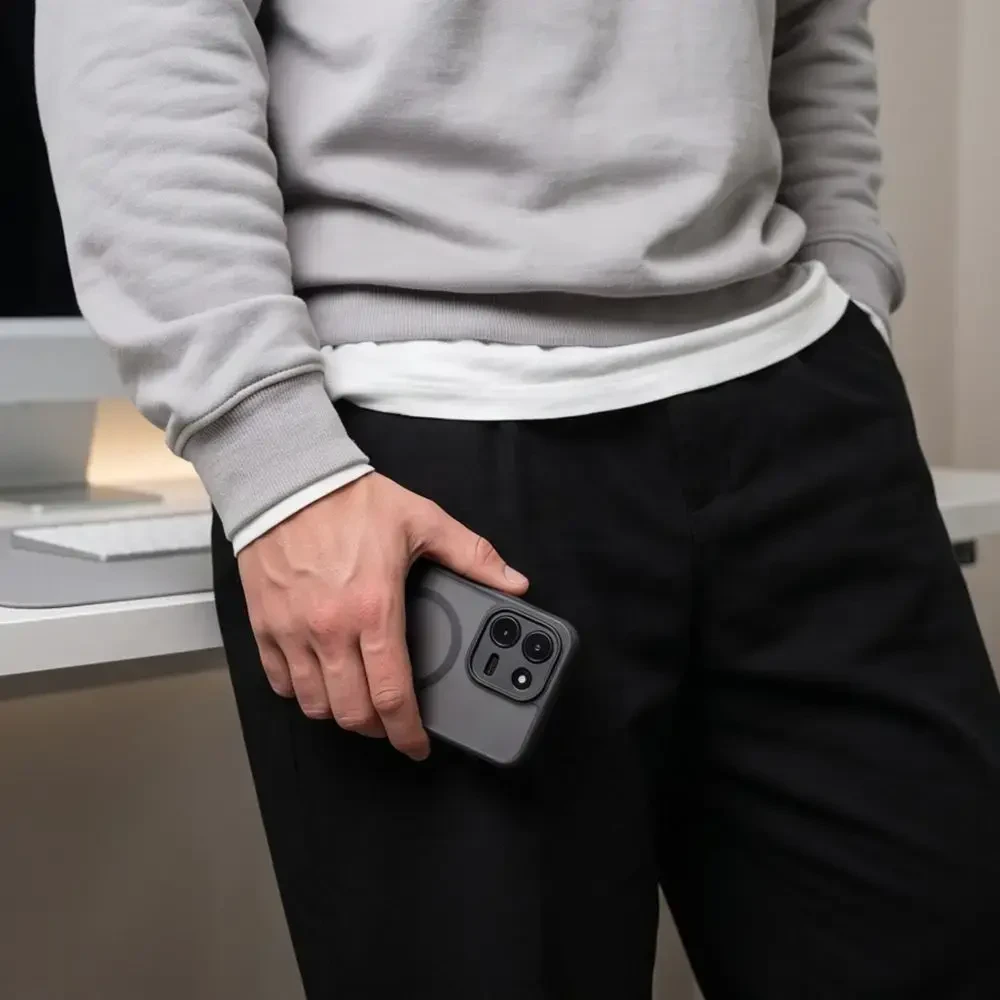 Dėklas TECH-PROTECT BASICMAG MAGSAFE XIAOMI REDMI NOTE 17 PRO MAX 5G MATINIS Juodas