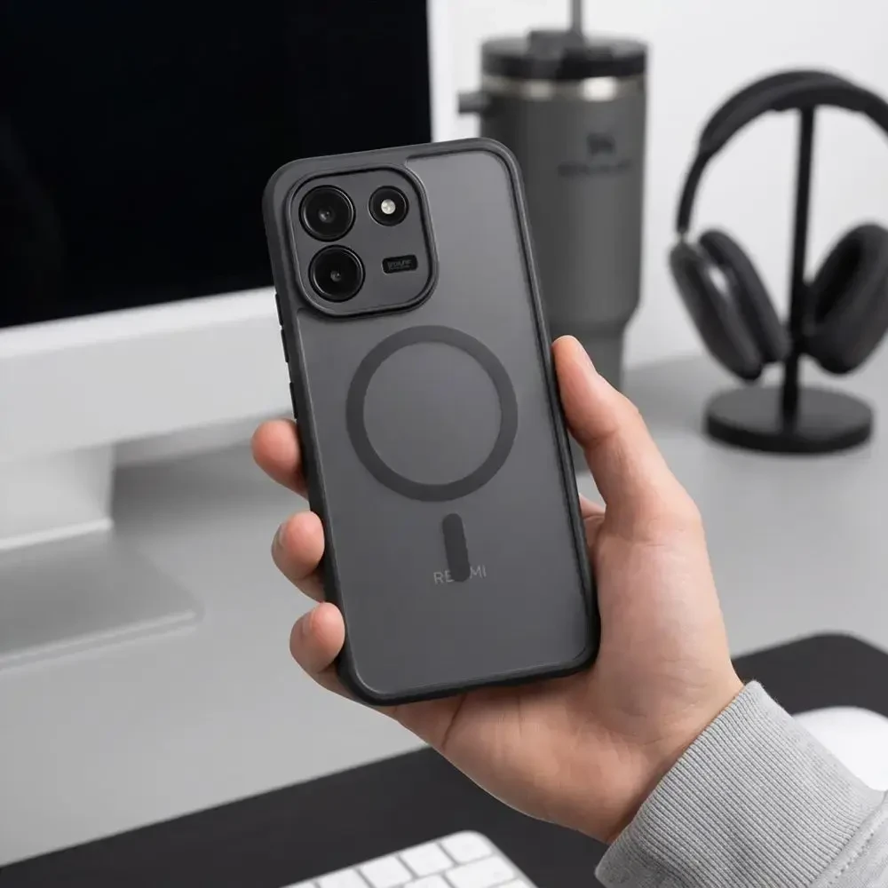 Dėklas TECH-PROTECT BASICMAG MAGSAFE XIAOMI REDMI NOTE 17 PRO MAX 5G MATINIS Juodas