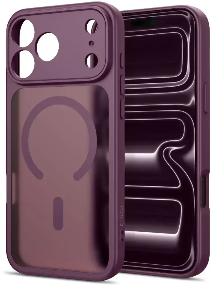 Dėklas Tech-Protect Basicmag Magsafe iPhone 17 Pro Max / 18 Pro Max matte dark cherry