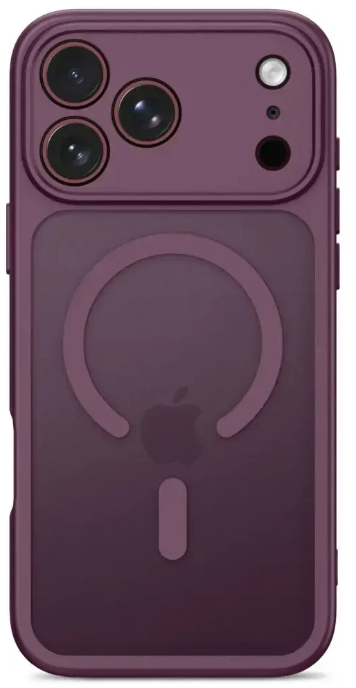 Dėklas Tech-Protect Basicmag Magsafe iPhone 17 Pro / 18 Pro matte dark cherry