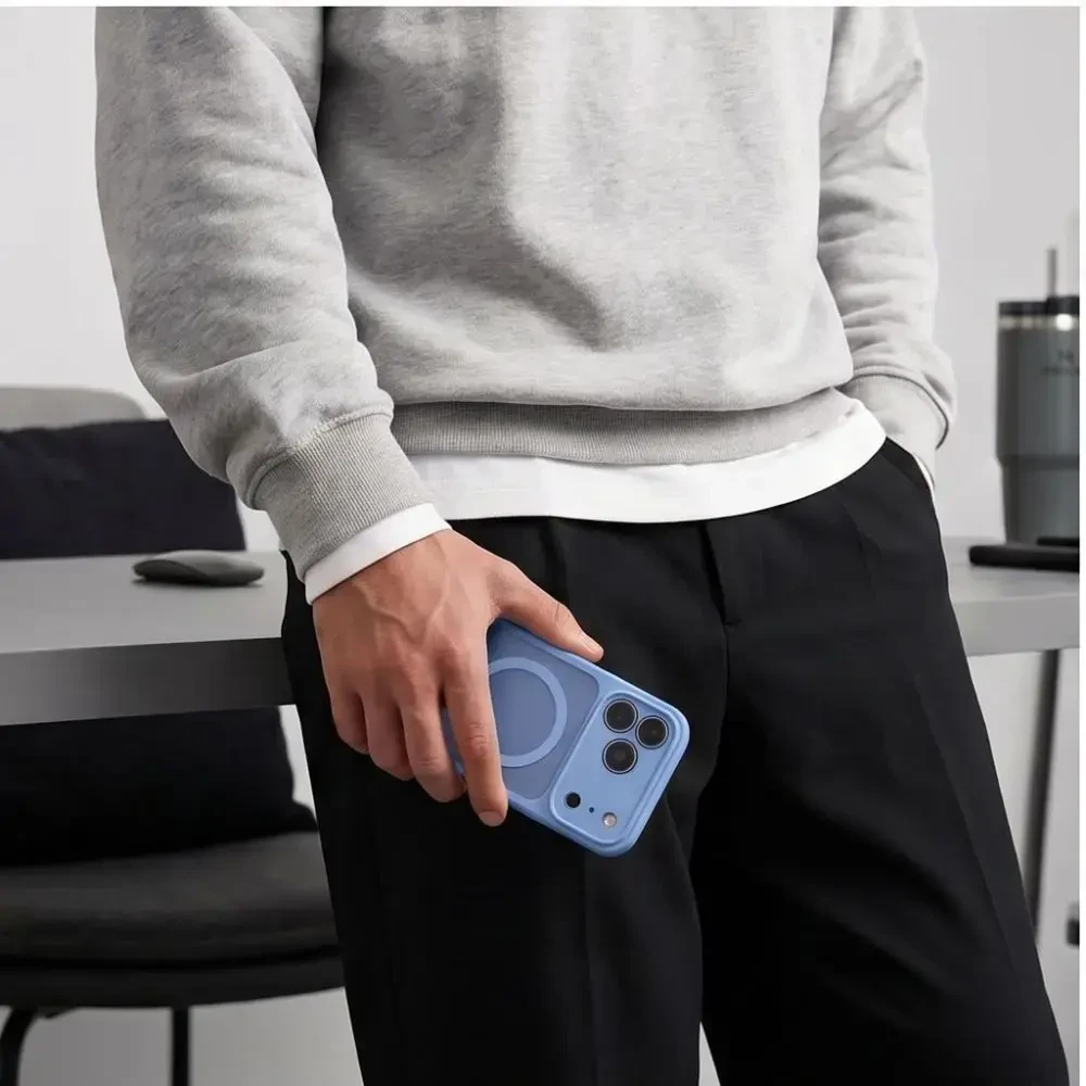 Dėklas Tech-Protect Basicmag Magsafe iPhone 17 Pro Max / 18 Pro Max matte light mėlynas