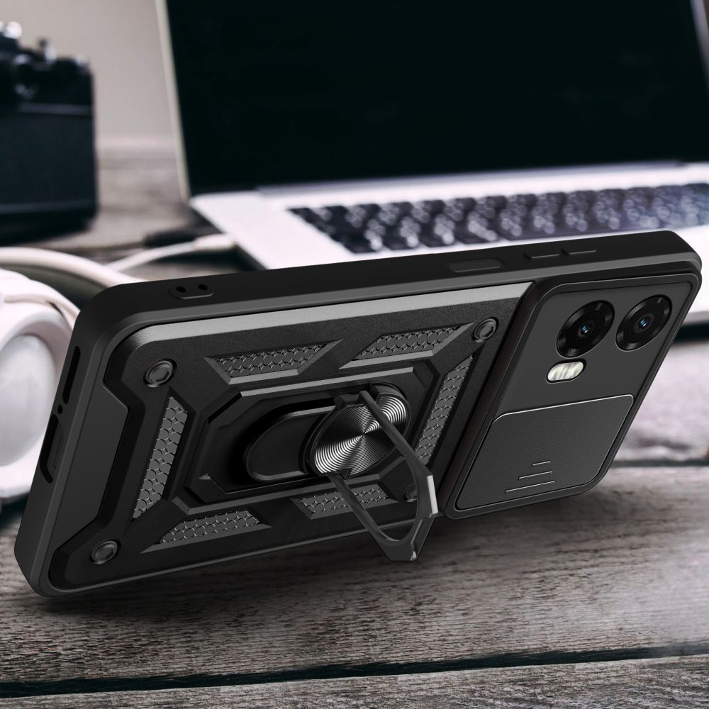 Motorola Moto G35 5G Tech-Protect Camshield Pro dėklas jūsų telefonui juodos spalvos